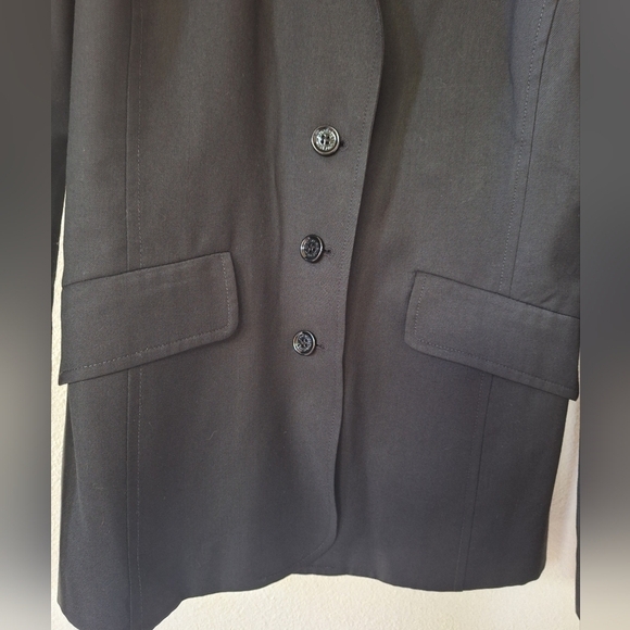 See By Chloe Womens Wool Black Three Button Collared Blazer Size 10 - Picture 4 of 7
